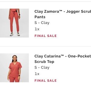 Clay Zamora jogger scrub set NWT. Too small but unable to return